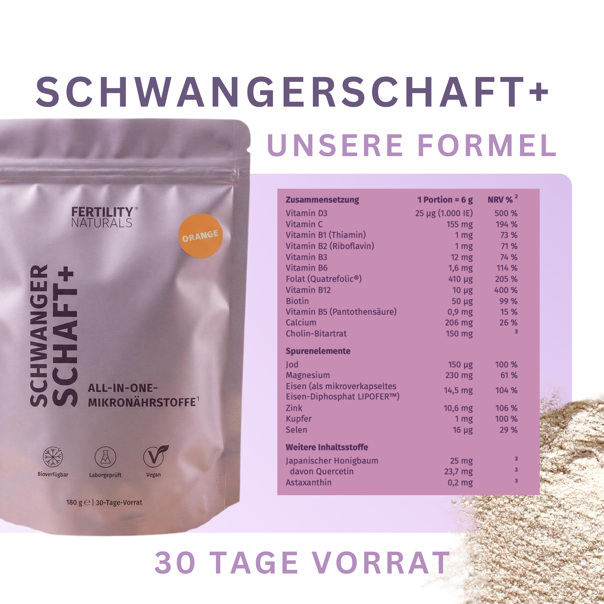Schwangerschaft+ Pulver